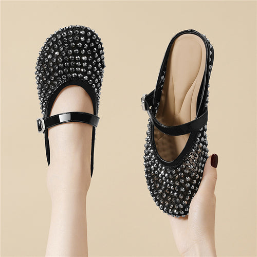 Damen Elegante Mokkassins mit funkelndem Schmuckdetail EB