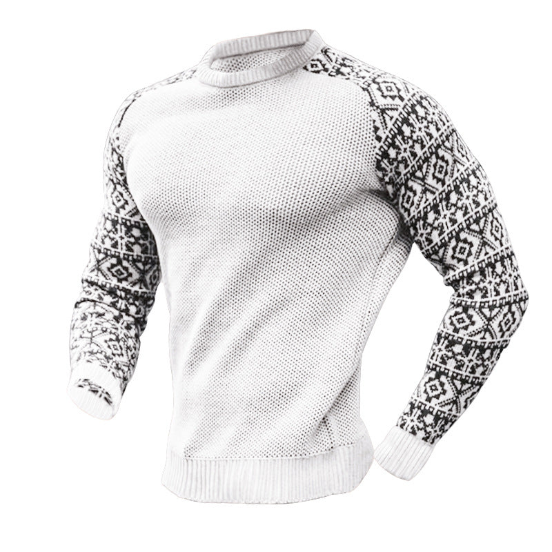 Herren Strickpullover mit grafischem Muster und strukturiertem Design EB