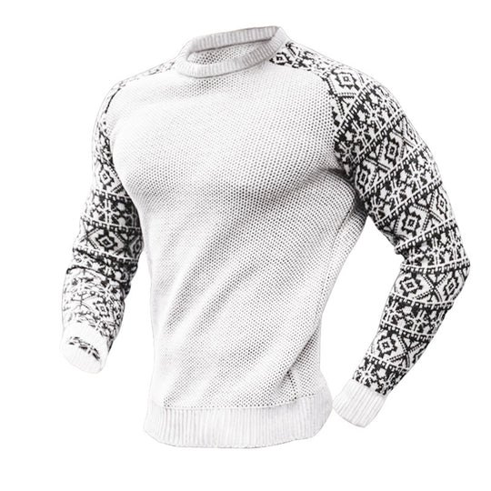Herren Strickpullover mit grafischem Muster und strukturiertem Design EB