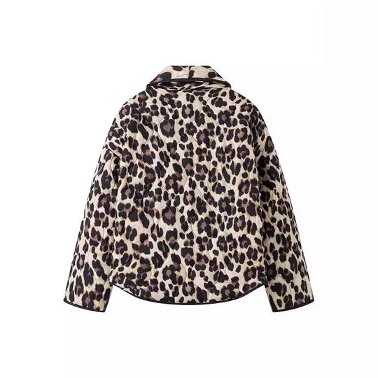 Damen Steppjacke im eleganten Leopardenmuster EB