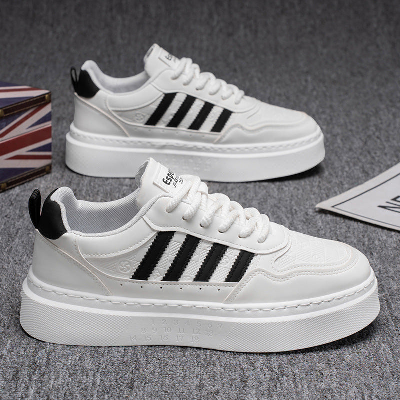 Damen modische Plateau Sneakers mit kontrastierenden Zierstreifen EB