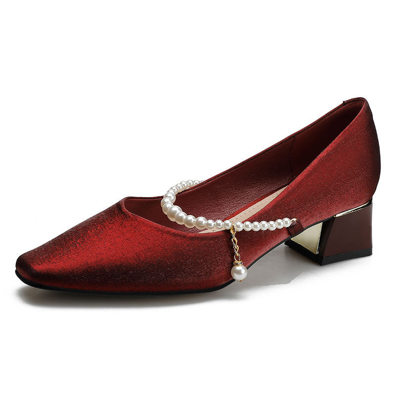 Damen schicke Pumps mit verzierten Riemen EB