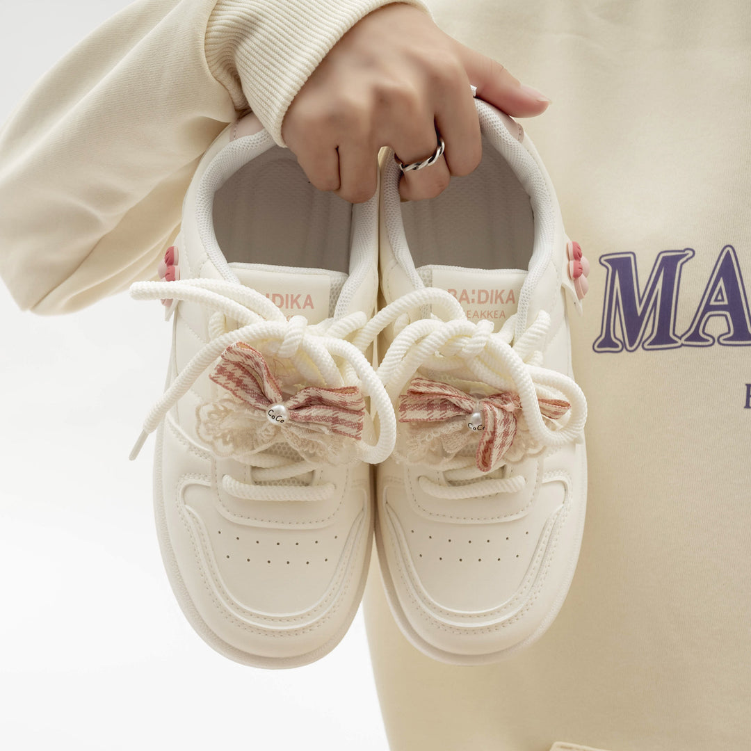 Damen Sneaker mit verspieltem Kirschmotiv und weichem Innenfutter EB