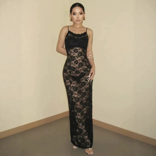 Damen Spitzenkleid im eleganten A-Linien-Schnitt EB