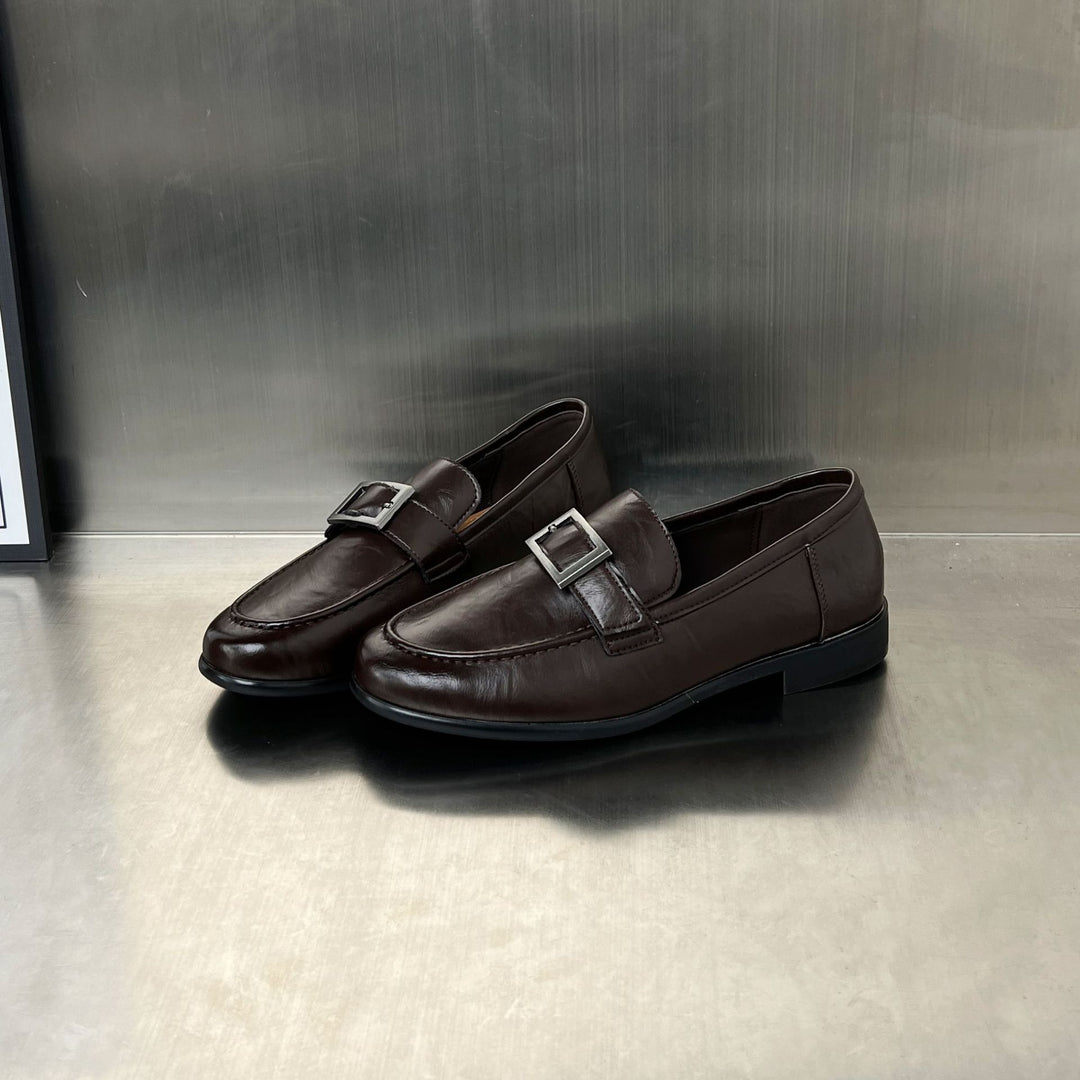 Damen elegante Mokassins mit modischer Schnallenverzierung EB