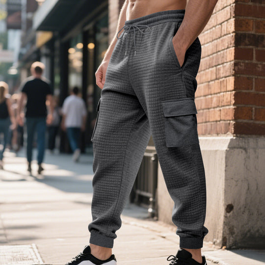 Herren Cargo-Jogginghose mit elastischem Bund und zahlreichen Taschen EB