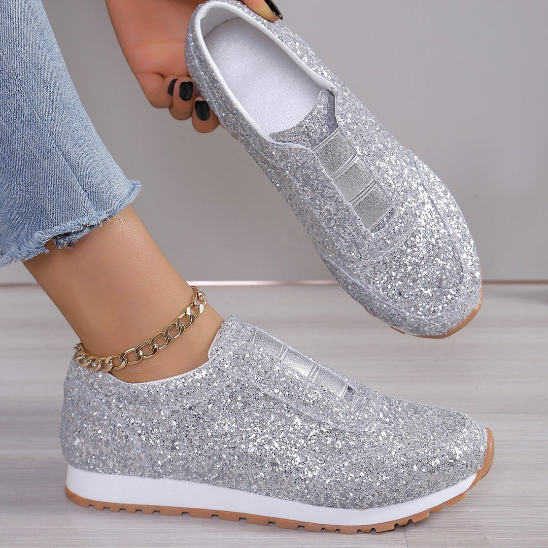 Damen Glitzernde Slip-On Sneakers EB