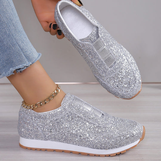 Damen Glitzernde Slip-On Sneakers EB