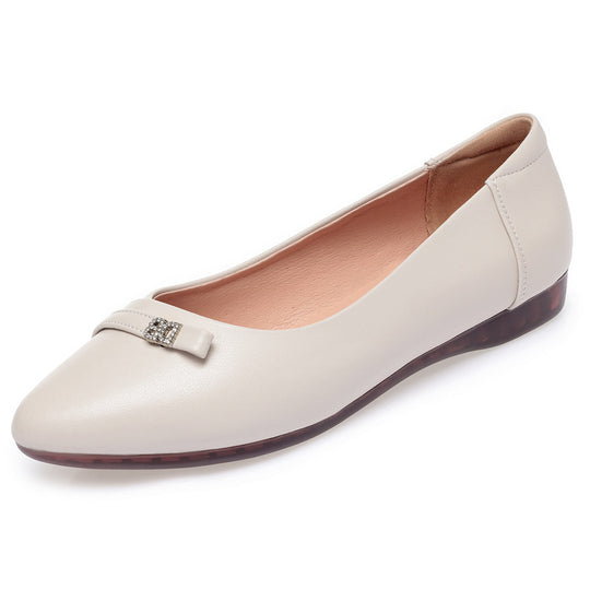 Damen Ballerinas mit eleganter Schleifenverzierung und rutschfester Sohle EB