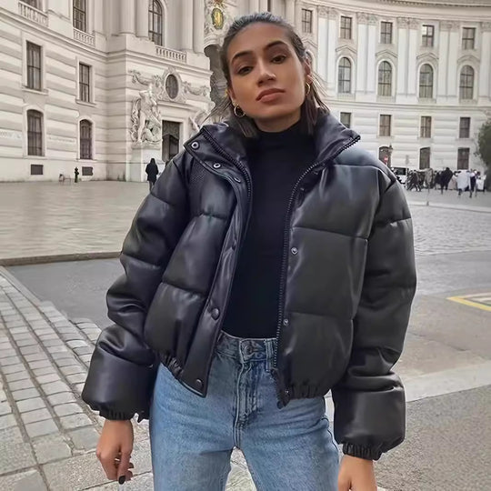 Damen kurzärmlige Daunenjacke EB