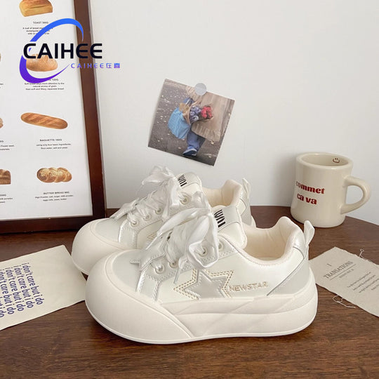 Damen Sportliche Sneakers mit modischem Design und dicker Laufsohle EB
