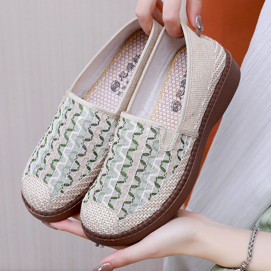 Damen Elegante und bequeme Slip-On Schuhe mit atmungsaktivem Design EB