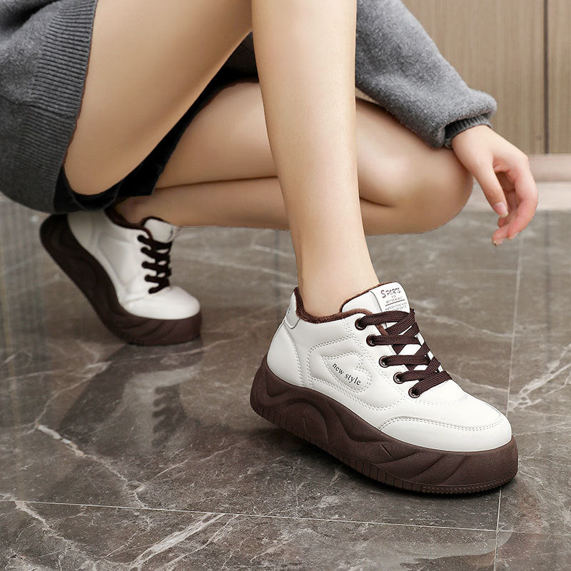 Damen warme High-Top Sneakers mit dämpfendem Innenfutter und rutschfester Laufsohle EB