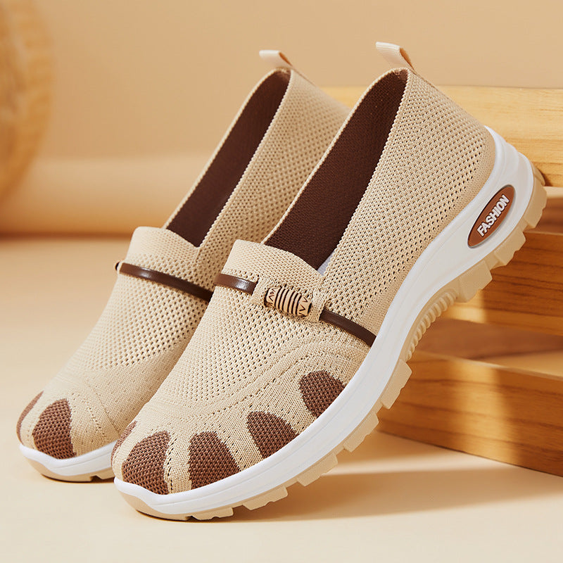 Damen Komfortable Slip-On Freizeitschuhe mit flexiblem Sohlendesign EB