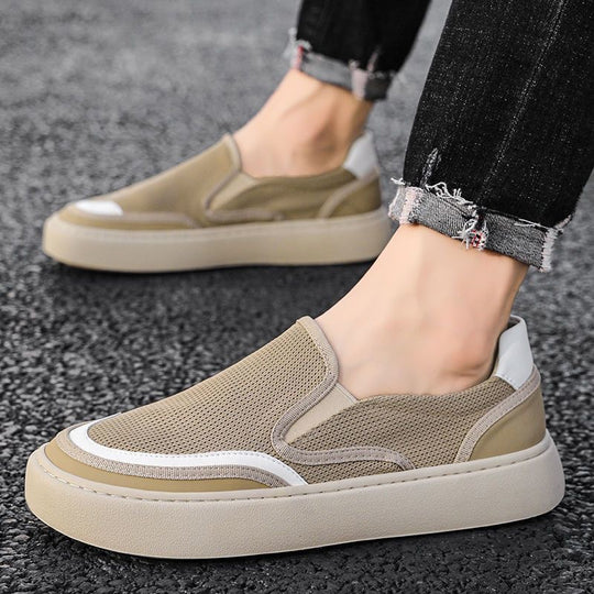 Damen Bequeme Slip-On Sneakers mit atmungsaktiver Mesh-Oberfläche und rutschfester Laufsohle EB