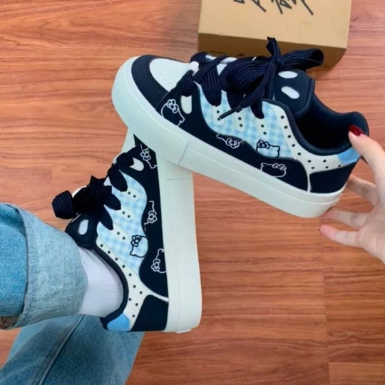 Damen Sportliche Sneaker mit einzigartigem Tiermotiv und bequemer Dämpfung EB