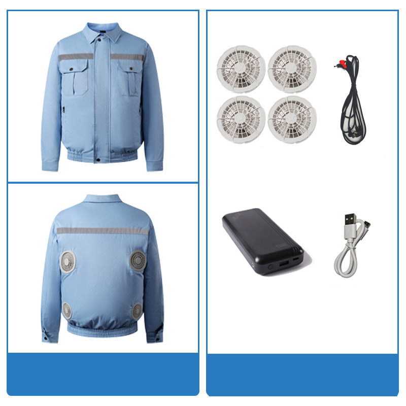 Unisex Nan kühlende Ventilationsjacke mit integrierten Lüftern und USB-Anschluss EB