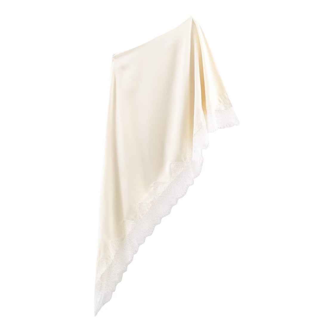 Damen Schal mit luxuriösem Spitzenbesatz EB