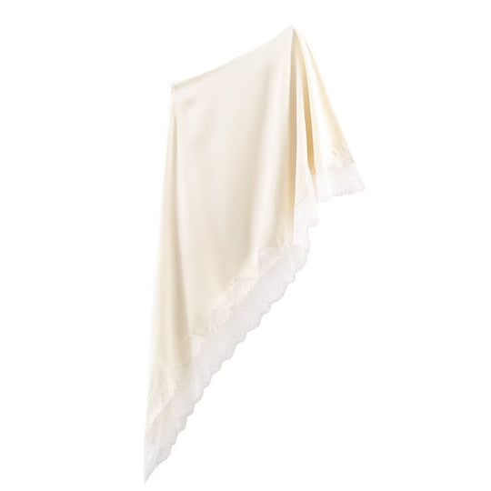 Damen Schal mit luxuriösem Spitzenbesatz EB
