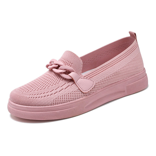 Damen Slip-On Freizeit-Schuhe mit modischem Ketten-Design EB