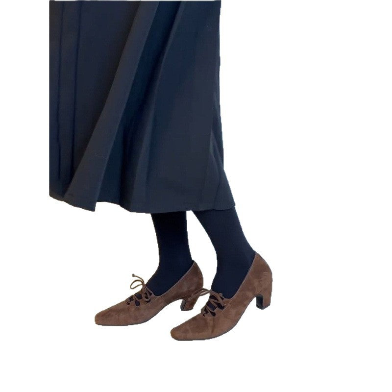 Damen elegante Schnürpumps mit modischem Riemchen-Design EB