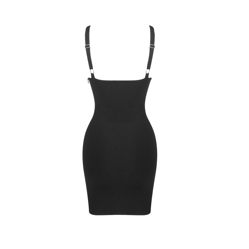 Damen figurbetontes Kleid mit V-Ausschnitt EB