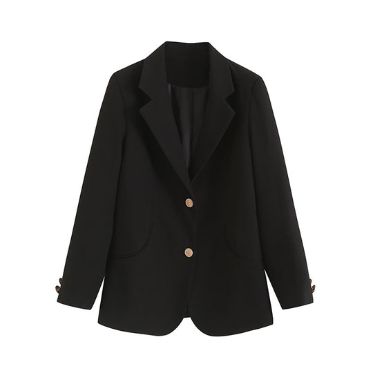 Damen elegante Blazerjacke mit strukturiertem Schnitt und praktischen Taschen EB