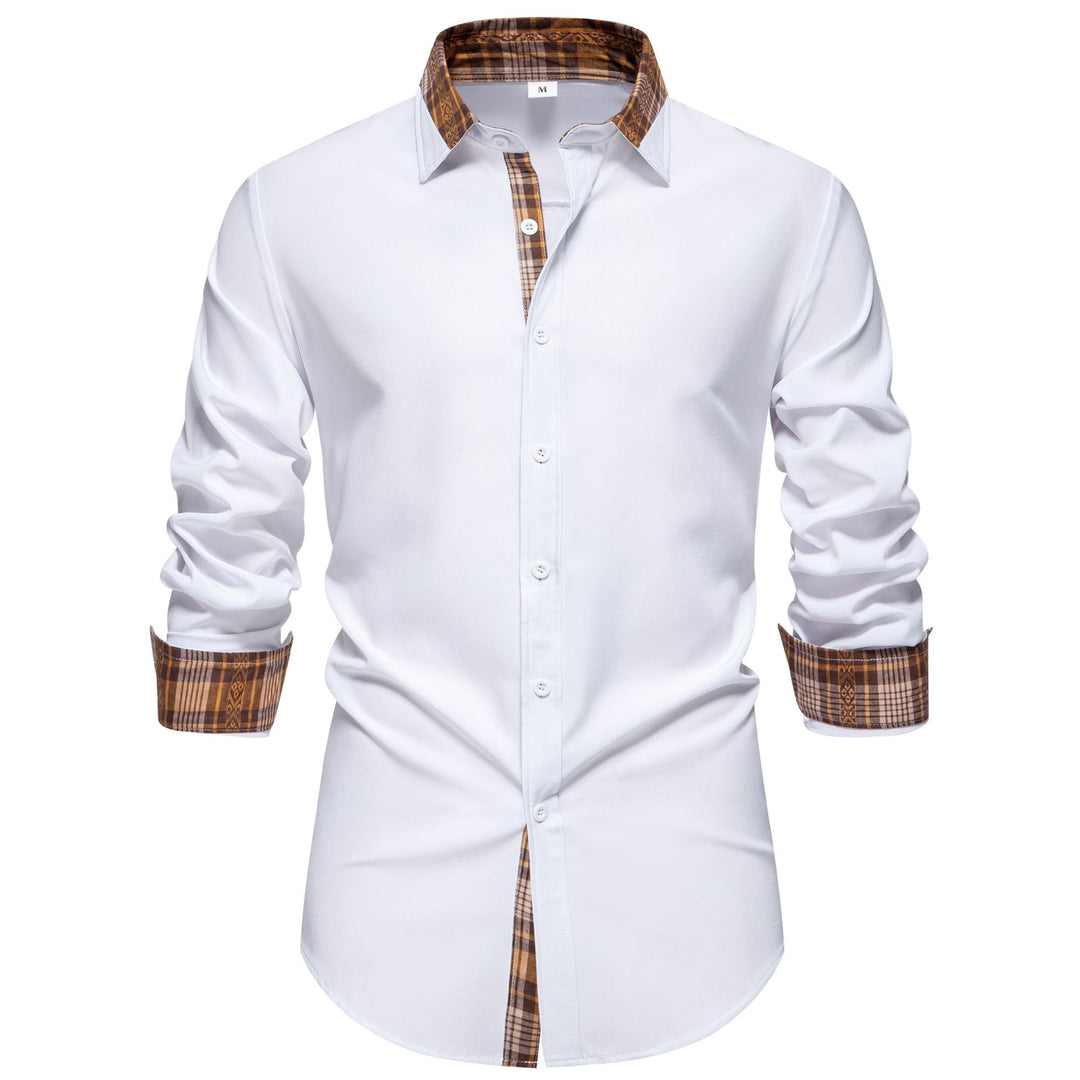 Herren Langarmhemd mit modernem Karo-Detail und bequemem Schnitt EB