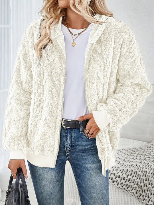 Damen Fleece-Jacke mit Struktur EB