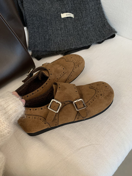 Damen Mokassins mit doppeltem Riemen und softer Innensohle EB