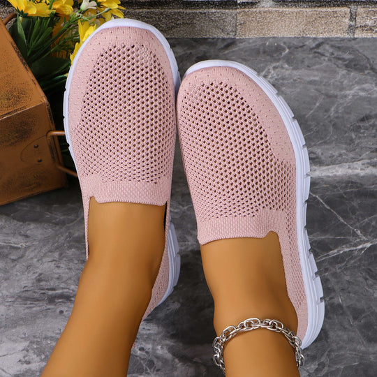 Damen Slip-On Freizeitschuhe mit atmungsaktiver Netzstruktur EB