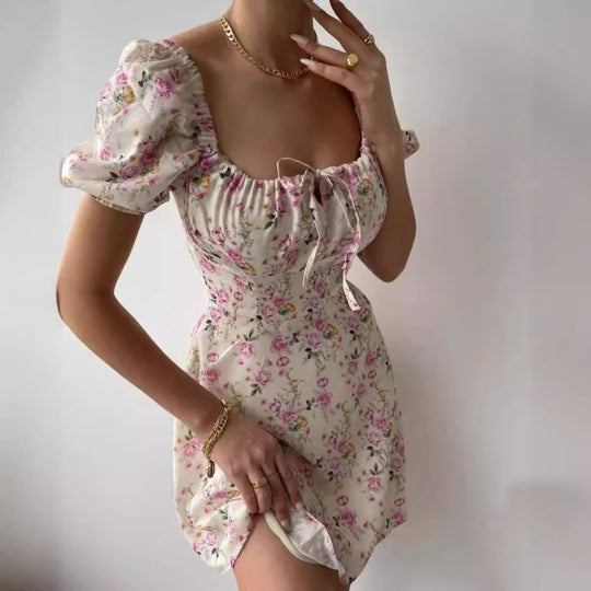 Damen romantisches Blumenkleid EB
