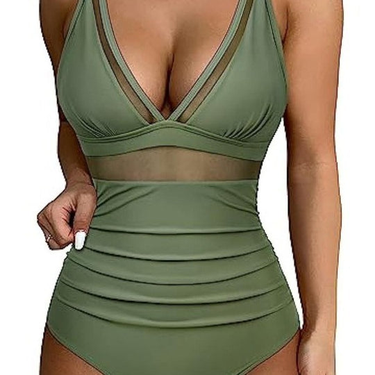 Damen eleganter Badeanzug mit verführerischen Cut-Out-Details EB
