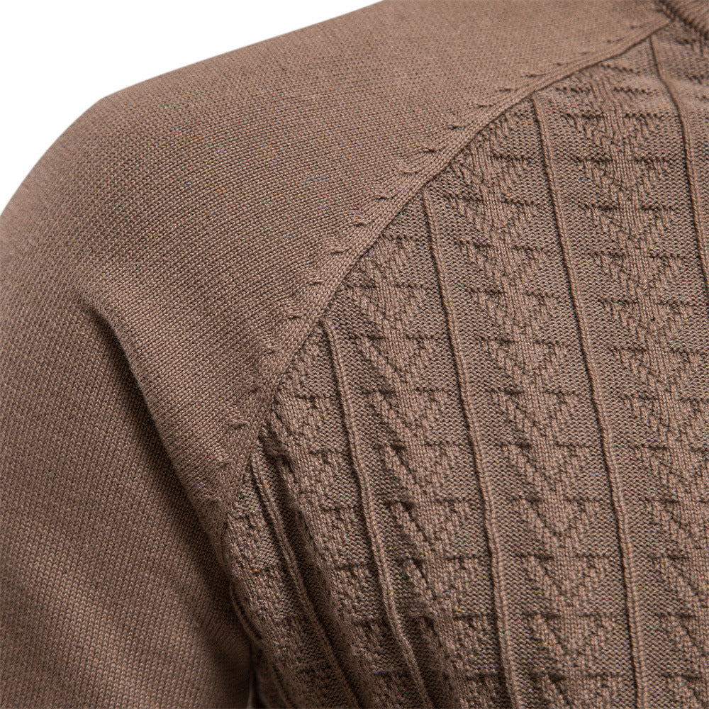 Herren Rollkragenpullover mit strukturiertem Muster EB