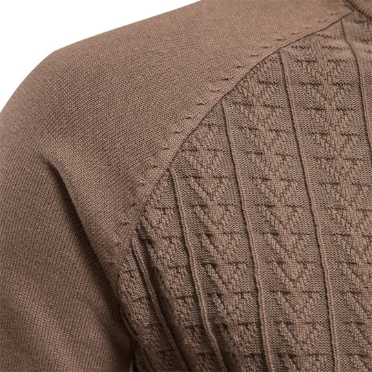 Herren Rollkragenpullover mit strukturiertem Muster EB
