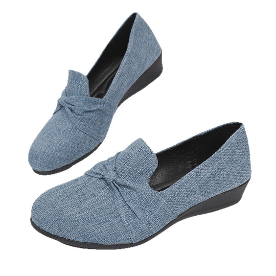 Damen Wedge-Pantoletten mit verspieltem Schnürdesign EB