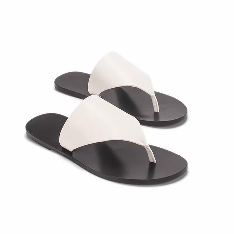 Damen elegante Zehentrenner-Sandalen aus hochwertigem Material EB