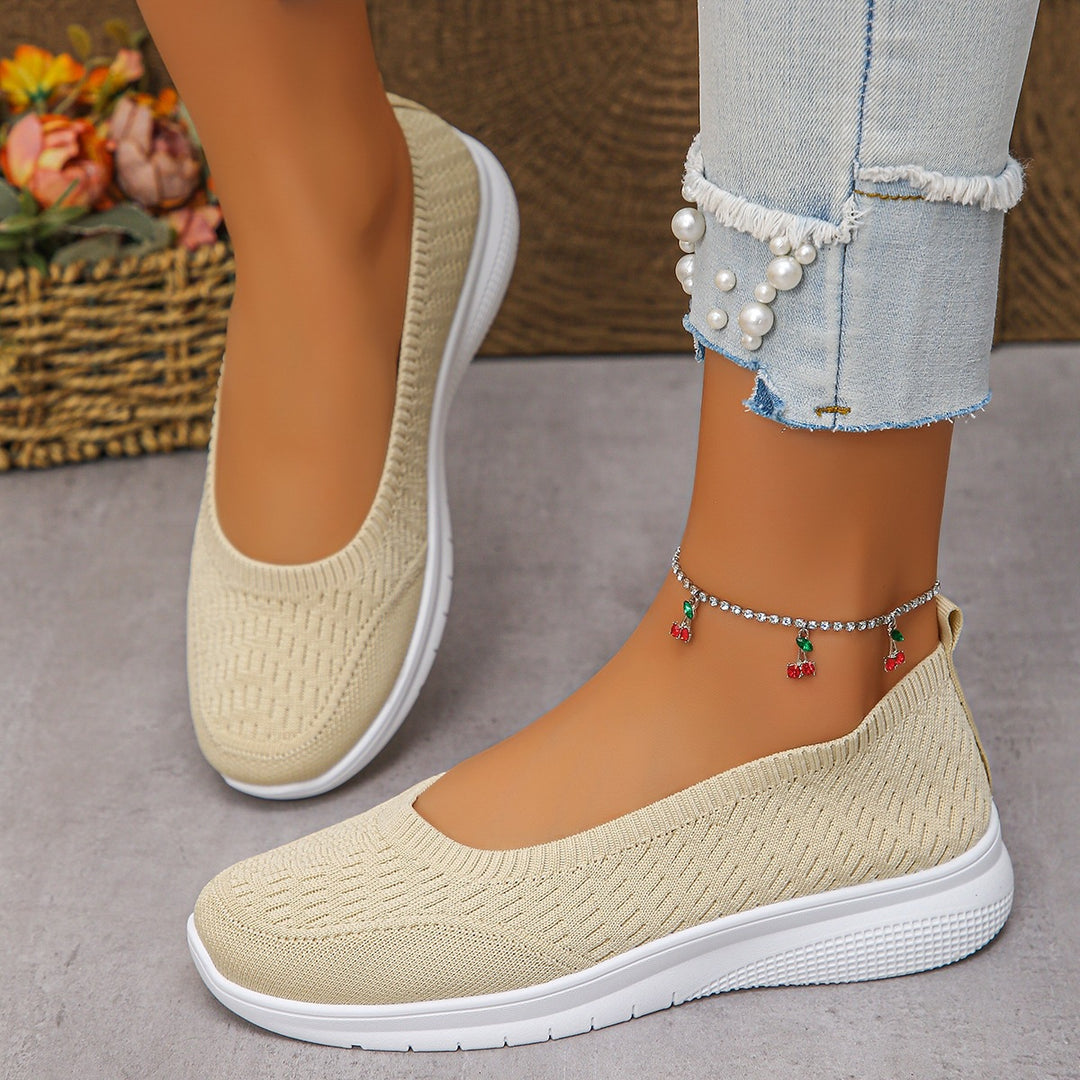 Damen Slip-On Freizeitschuhe mit atmungsaktivem Obermaterial EB