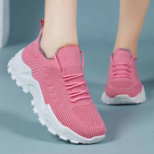 Damen Sportliche und flexible Sneakers mit atmungsaktivem Obermaterial EB