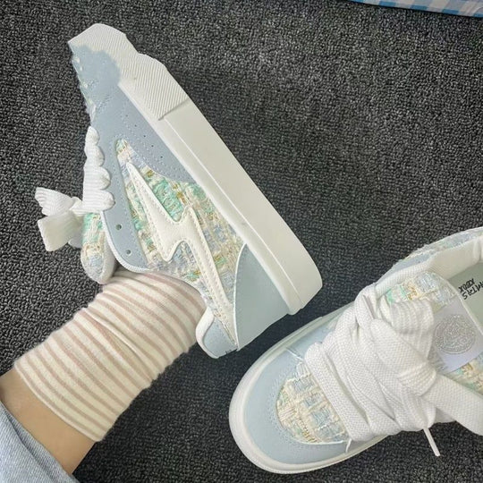 Damen modische Sneakers mit einzigartiger Textur und komfortabler Sohle EB