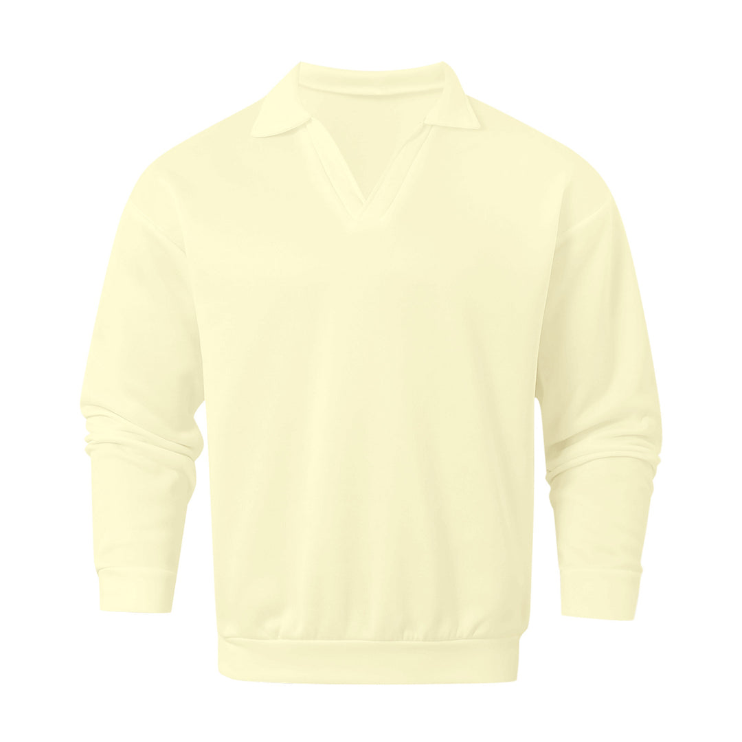 Herren lässiger V-Ausschnitt Pullover aus softem Material EB