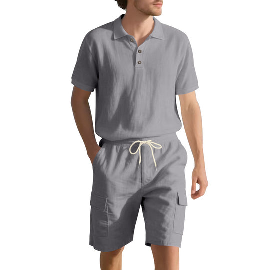 Herren Freizeit-Set mit atmungsaktivem Polo-Shirt und komfortablen Shorts EB