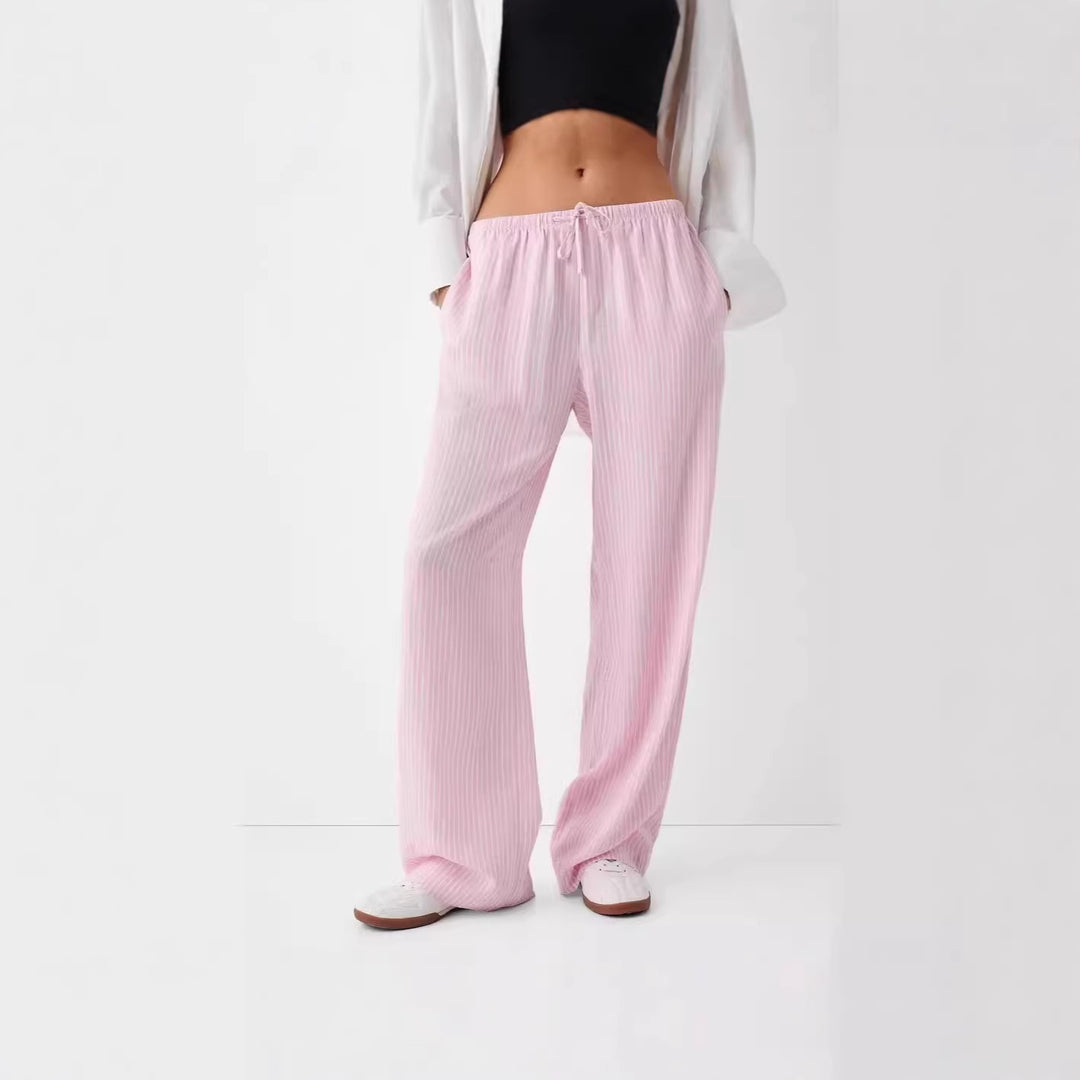 Damen lässige Freizeithose mit Gürtel EB