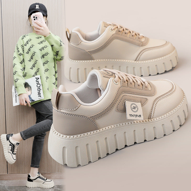 Damen modische Chunky Sneaker mit dämpfender Gummisohle und atemberaubendem Design EB