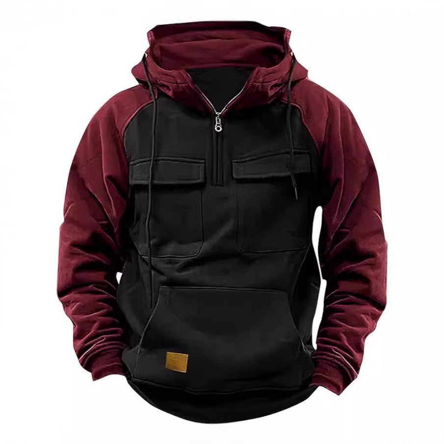 Herren funktionale Kapuzenjacke mit praktischen Taschen EB
