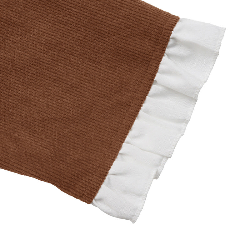 Damen Midikleid mit eleganter Knopfleiste, 4-teiligen Taschen und klassischem Kragen EB