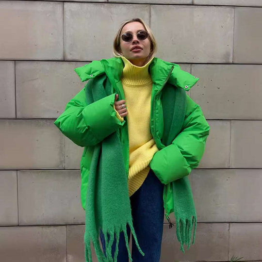 EB | Pufferjacke Braun Warme Winterjacke Angenehm