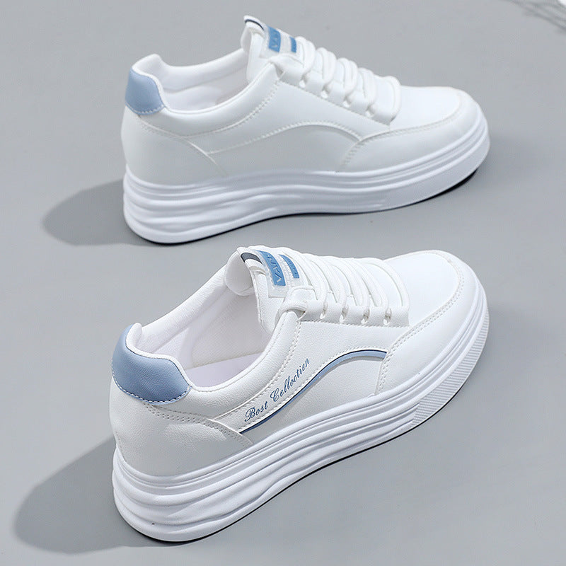 Damen modische Plattform Sneakers mit dämpfendem Sohlenprofil und atmungsaktiver Obermaterialstruktur EB