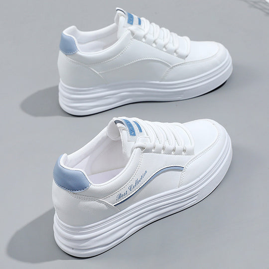 Damen modische Plattform Sneakers mit dämpfendem Sohlenprofil und atmungsaktiver Obermaterialstruktur EB