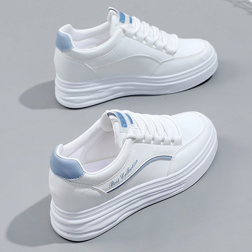 Damen modische Plattform Sneakers mit dämpfendem Sohlenprofil und atmungsaktiver Obermaterialstruktur EB
